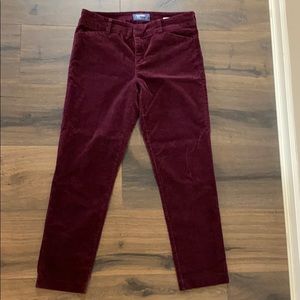 Old Navy velvet style cropped pants